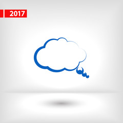 comic speech bubbles icon, vector illustration. Flat design style