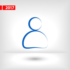 Business man icon, vector illustration. Flat design style