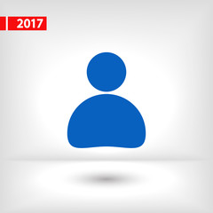 Business man icon, vector illustration. Flat design style