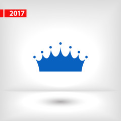 crown  icon, vector illustration. Flat design style  