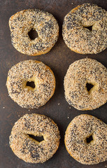 Bagels with sesame seeds