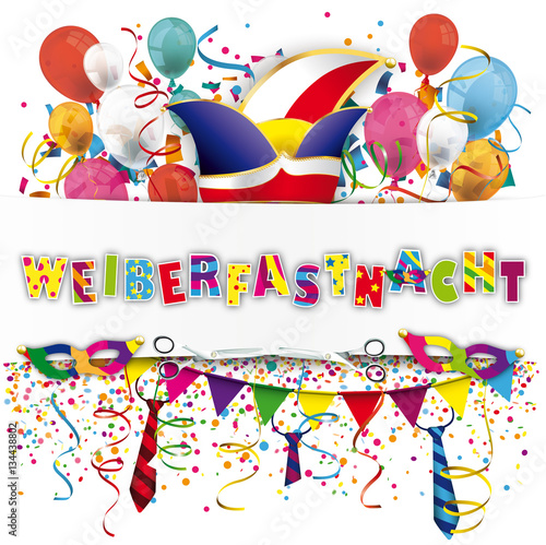 "Weiberfastnacht Flyer" Stock image and royaltyfree vector files on