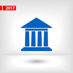 Historical building  icon, vector illustration. Flat design style 