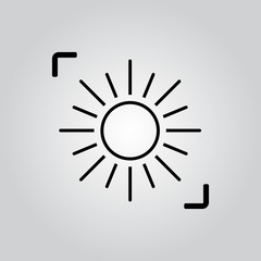 Sun icon vector illustration