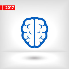 brain icon, vector illustration. Flat design style