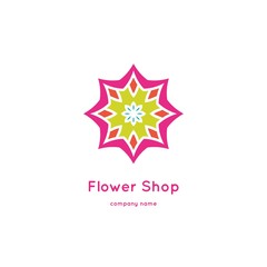 Bright and juicy beautiful circular logo for organic shop, eco product.