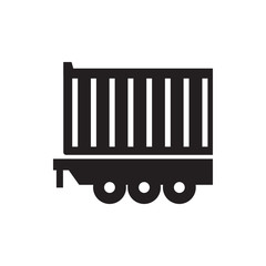 cargo trailer icon illustration