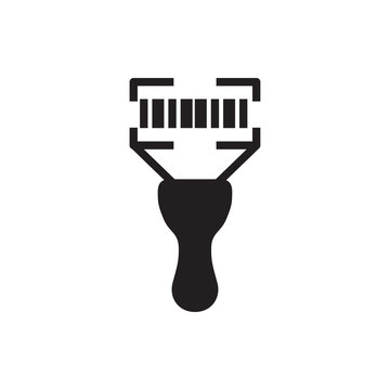 bar code scanner icon illustration
