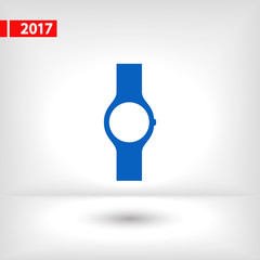 wristwatch icon, vector illustration. Flat design style