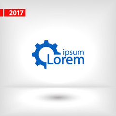 gears icon, vector illustration. Flat design style 