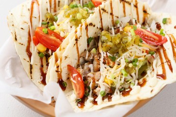 pork taco on table