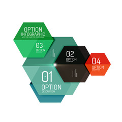 Hexagone infographic diagram templates