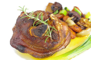 appetizing knuckles of pork