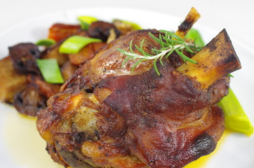 appetizing knuckles of pork