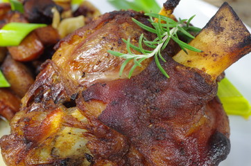 appetizing knuckles of pork