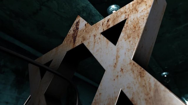 Holocaust memorial day symbol animation 3D