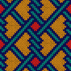 Seamless knitted intertwined pattern