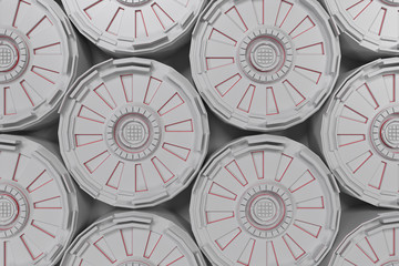 White futuristic technological background with glowing lines