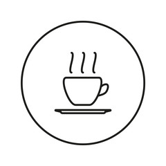 Hot coffee line icon