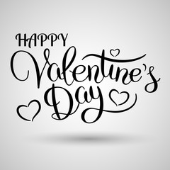 Obraz premium Happy Valentines Day - greeting card with lettering