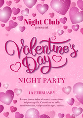Valentines Day party flyer invitation