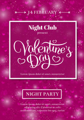 Valentines Day party flyer invitation