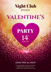 Valentines Day party flyer invitation