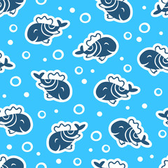 Fototapeta premium Seamless pattern with fish