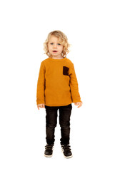 Small blond child with four years