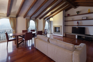 Comfortable, loft, living room
