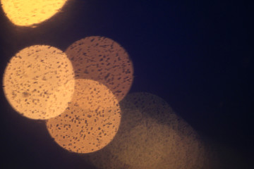 abstract of bokeh on the road