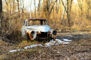 Obraz na płótnie Canvas Old rusty car body