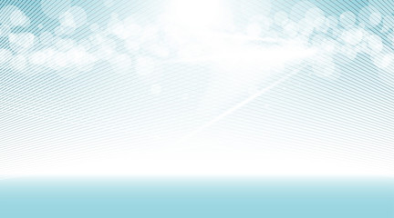 Obraz premium Digital vector abstract empty light blue background with bubbles and light waves. Ready for product placement and infographic, ads, print or magazine