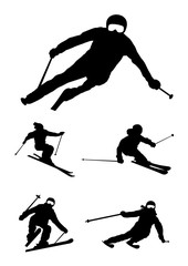 Skifahrer Silhouette