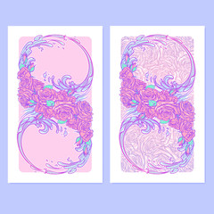 Sign of the eternity or infinity. Artistic decorative interpretation of the mathematical symbol with rose garland and water splashes. Concept design for the tattoo, colouring book or postcard. EPS10 .