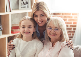 Daughter, mom and granny