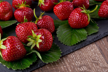 red ripe strawberries