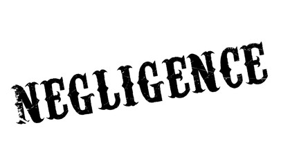 Negligence rubber stamp. Grunge design with dust scratches. Effects can be easily removed for a clean, crisp look. Color is easily changed.