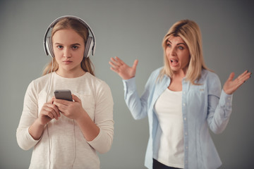 Mom and teenage daughter