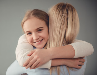 Mom and teenage daughter