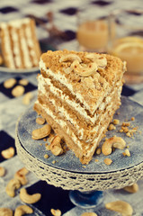 Layer cake with white cream