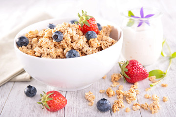 muesli with blueberry