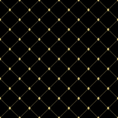 Fototapeta premium Geometric repeating pattern. Seamless abstract modern texture for wallpapers and backgrounds. Black and golden pattern