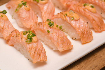 salmon sushi