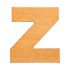 Wooden letter Z