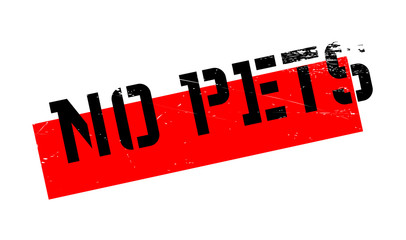 No Pets rubber stamp. Grunge design with dust scratches. Effects can be easily removed for a clean, crisp look. Color is easily changed.