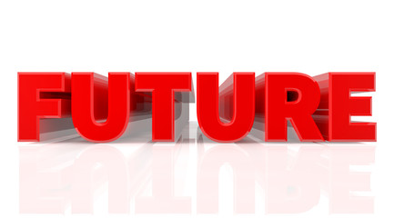 Fototapeta premium 3D FUTURE word on white background 3d rendering