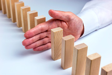 Concept for solution to a problem by stopping the domino effect