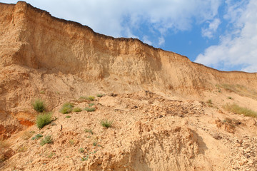 red clay cliff rock