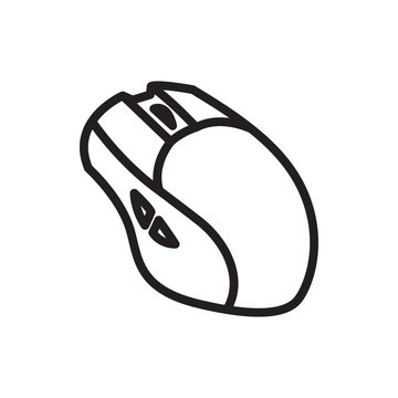 Computer mouse controller minimalistic vector icon for web design and mobile application user interface
